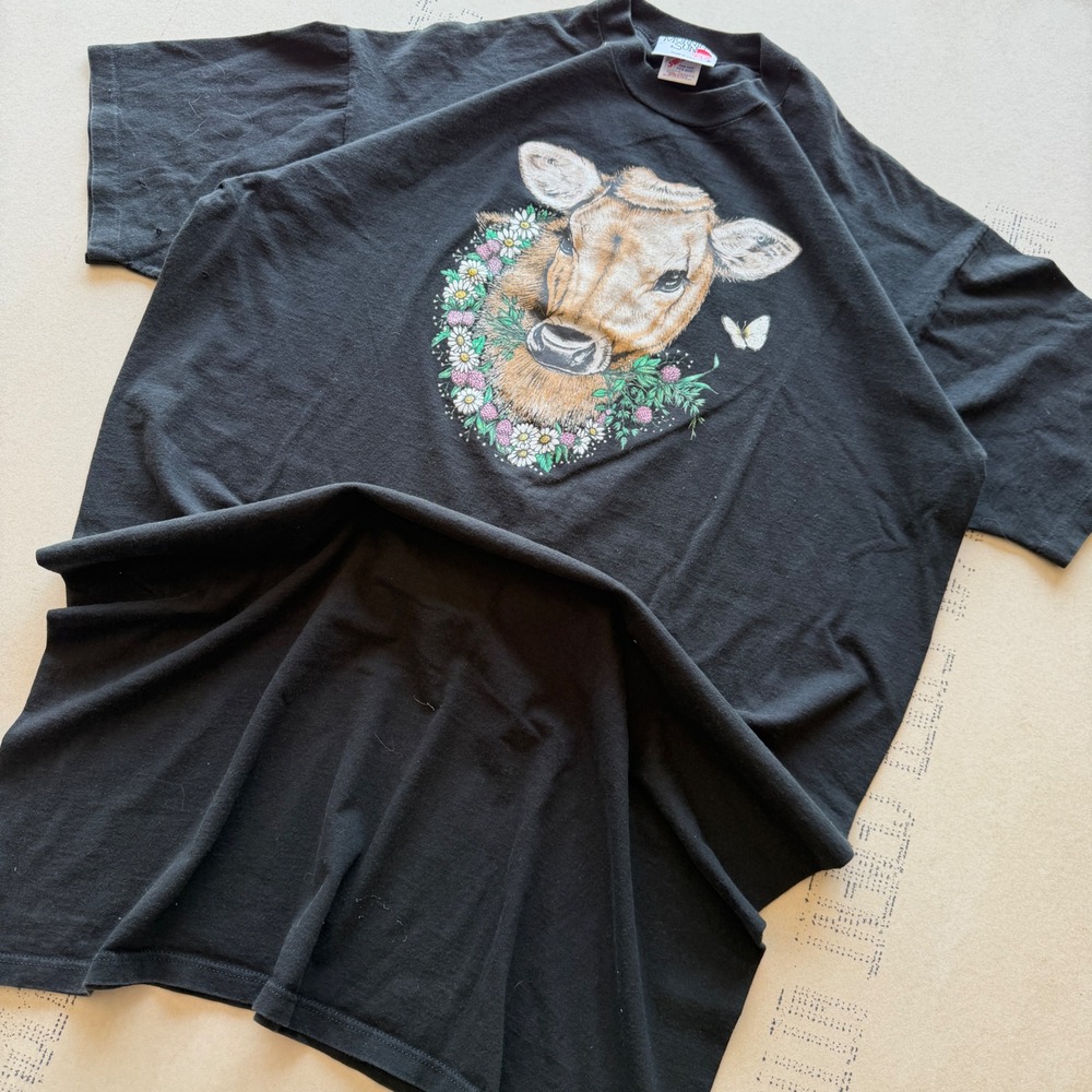 Vintage 90's Morning Sun Cow Long Shirt